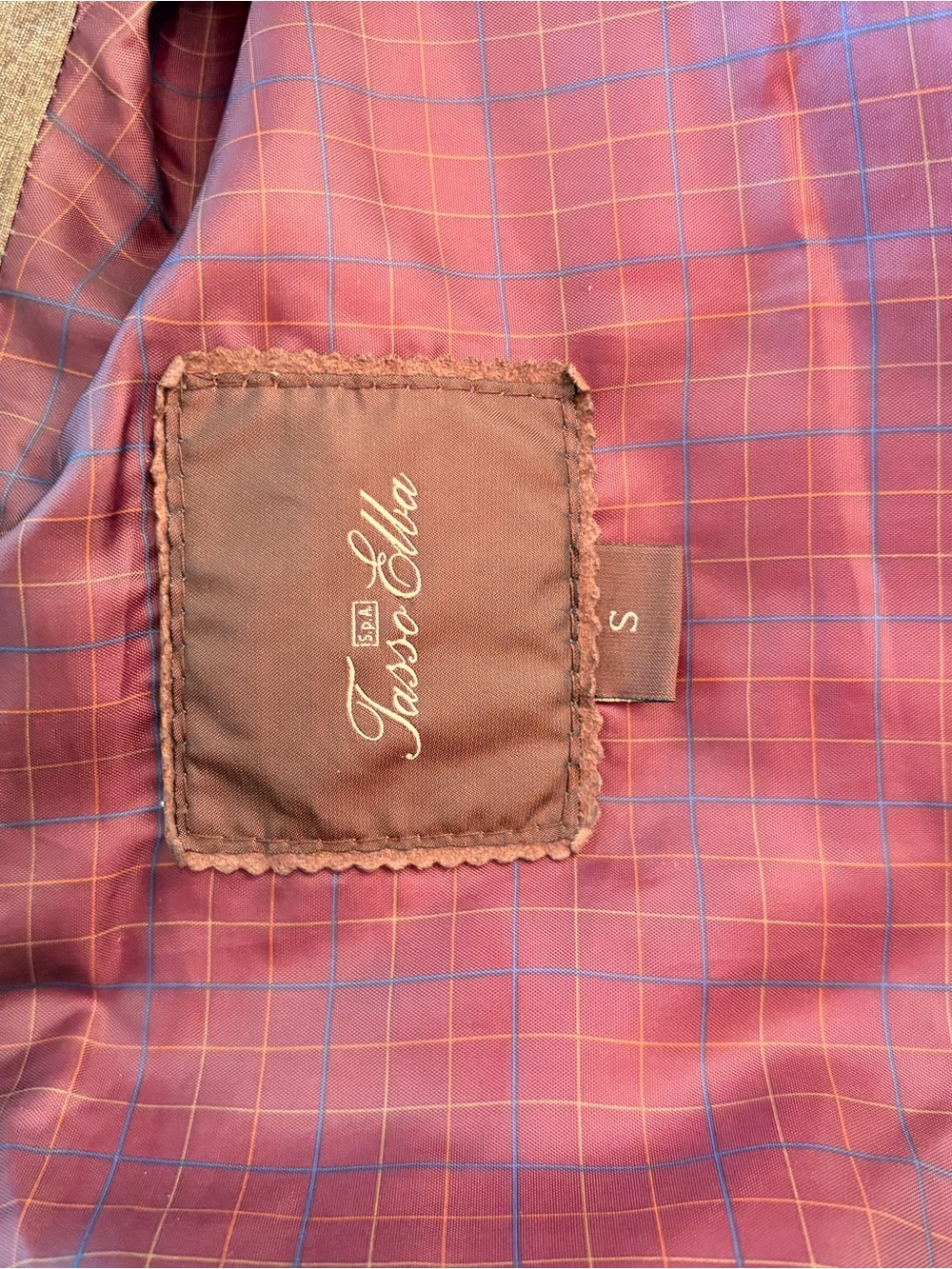 Tasso Elba Quilted Puffer Vest Brown Plaid Lining Utility Outdoor Size S Men’s - Picture 6 of 6
